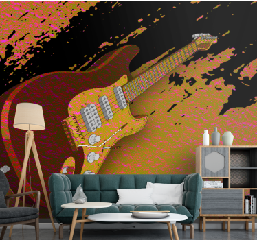 3D Guitar "Urban Style" vintage mural - TenStickers