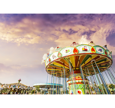 Vintage carousel photo wallpaper - TenStickers