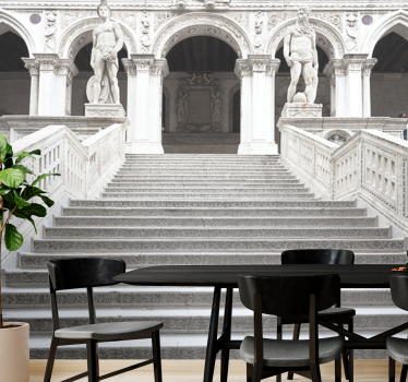 Classic art wall mural majestic stone stairs - TenStickers