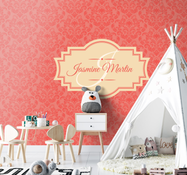 Wall mural vintage elegant name design - TenStickers
