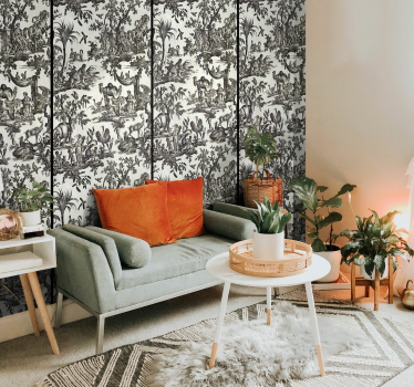French Toile de Jouy vintage mural - TenStickers