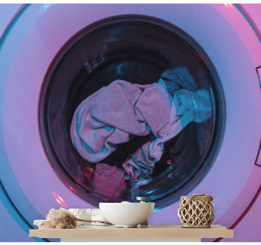 Laundry Machine Spins wall mural vintage - TenStickers