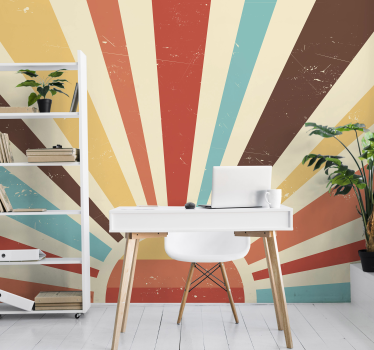Photomural abstract Vintage Sunset - TenStickers