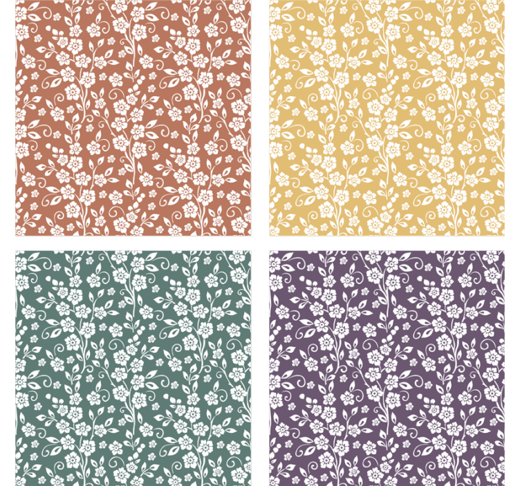 Elegant flower pattern coaster - TenStickers