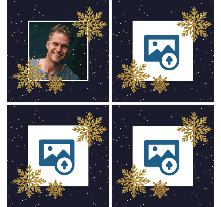 Christmas frame with photo custom coasters - TenStickers