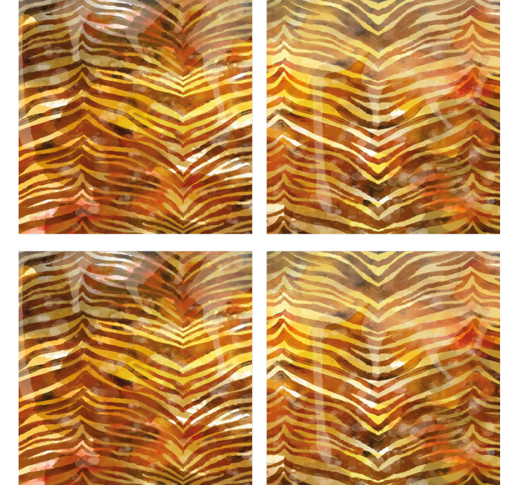 Zebra Patterned Surface texture coasters - TenStickers