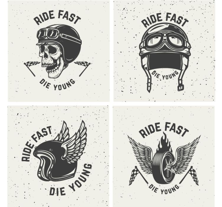 Skull with Racing Goggles geek coasters - TenStickers