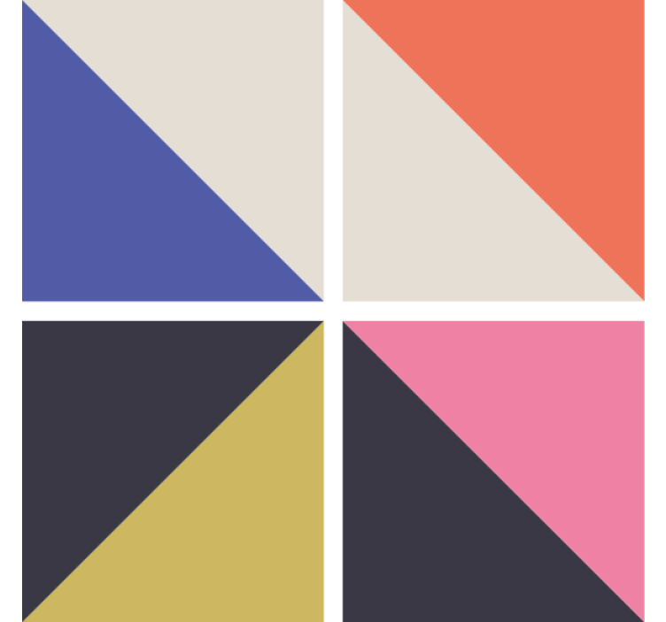 Geometric Multicolor Angles texture coasters - TenStickers