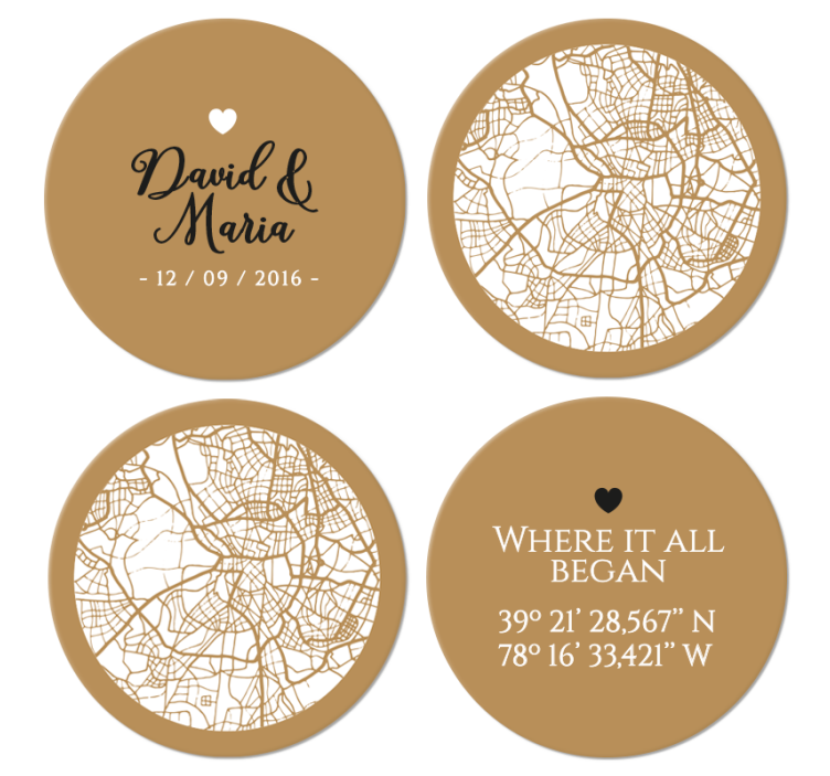 where it all began personalized coaster - TenStickers