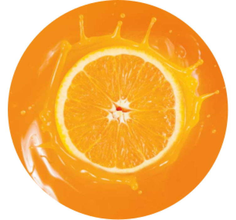 Orange juice drinks coaster - TenStickers