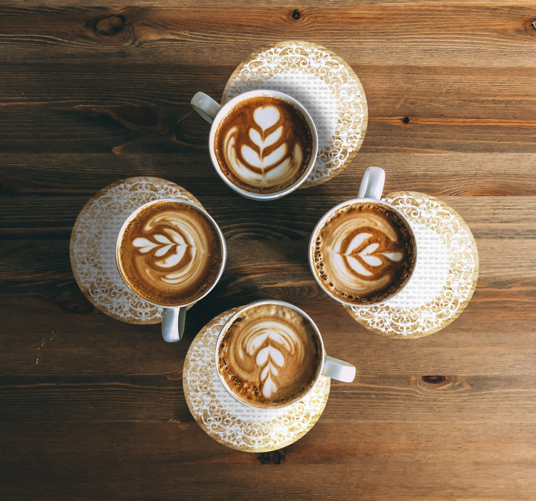 Paper doily coaster vintage coasters - TenStickers