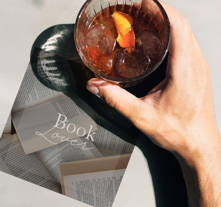 Book lover elegant coaster - TenStickers