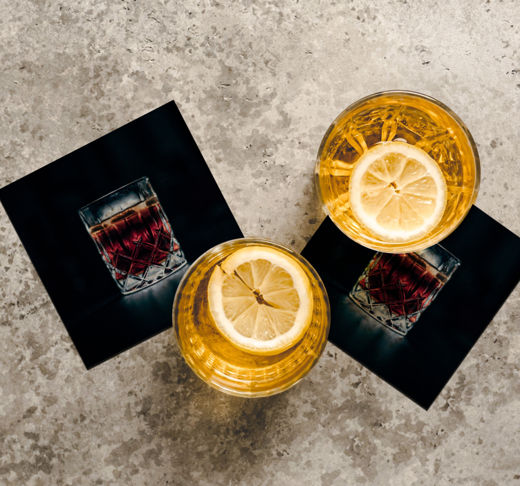 Bourbon Glass more coasters - TenStickers