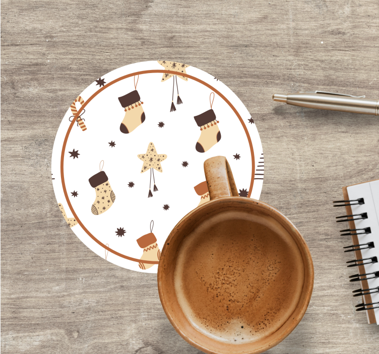 Christmas coasters for festive holiday stockings - TenStickers