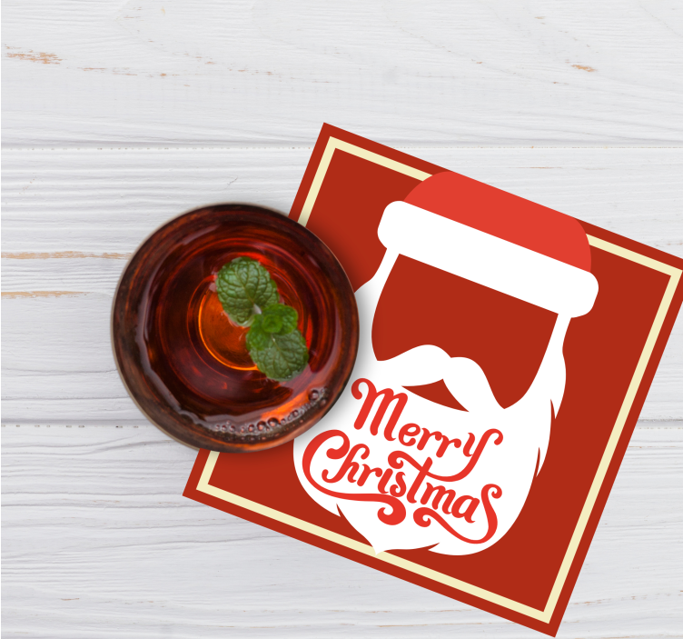 Christmas coasters santa claus design - TenStickers