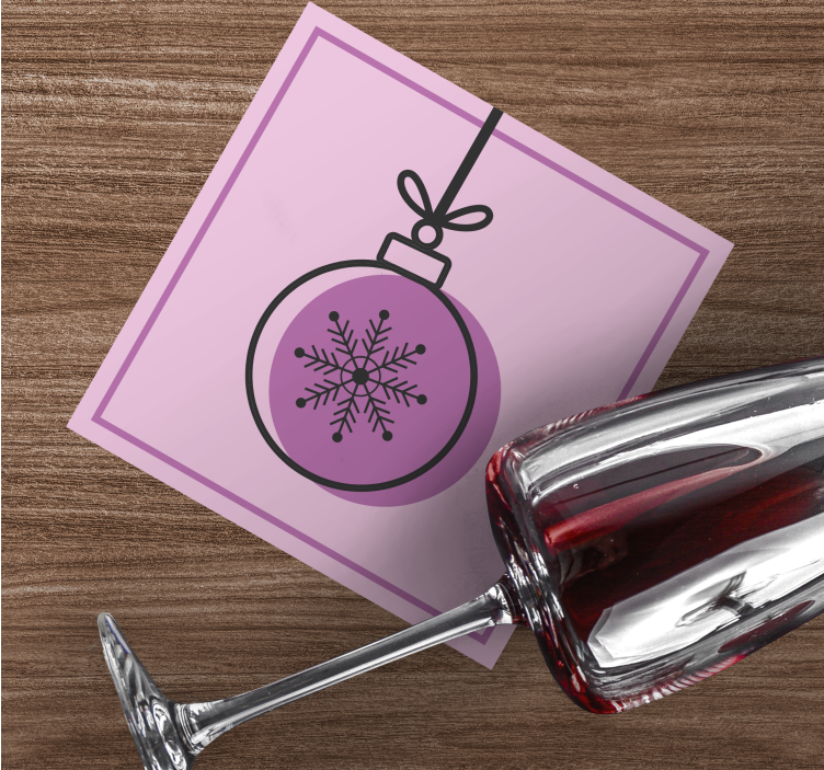 Christmas coasters snowflake ornament design - TenStickers