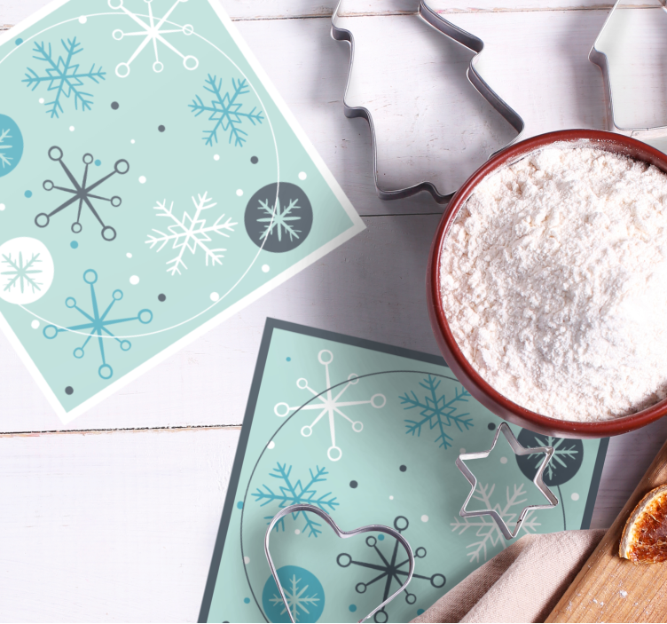 Christmas coasters snowflake patterns collection - TenStickers