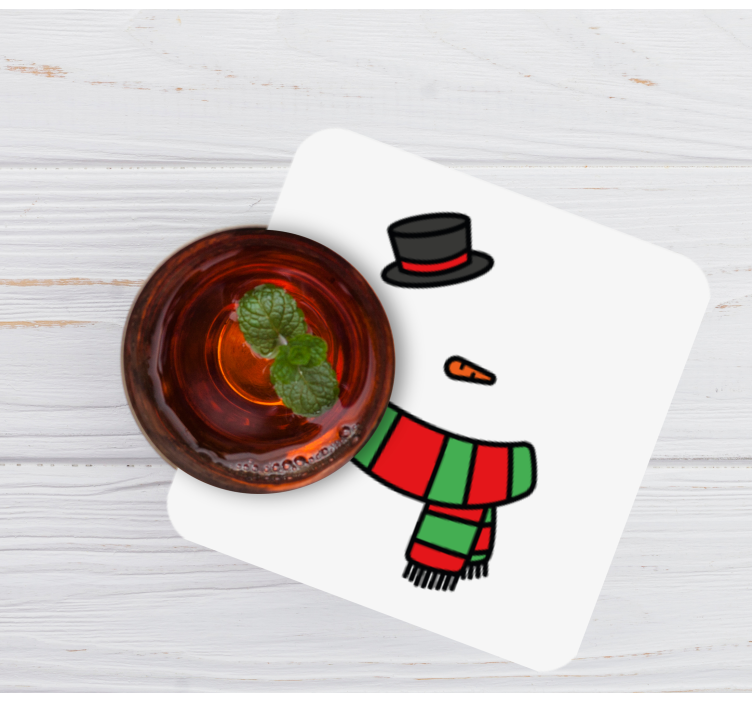 Christmas coasters snowman accessory set - TenStickers