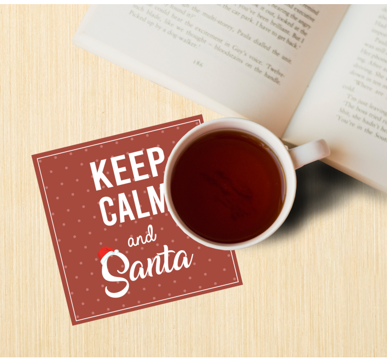 Christmas coasters with cheerful quote design - TenStickers