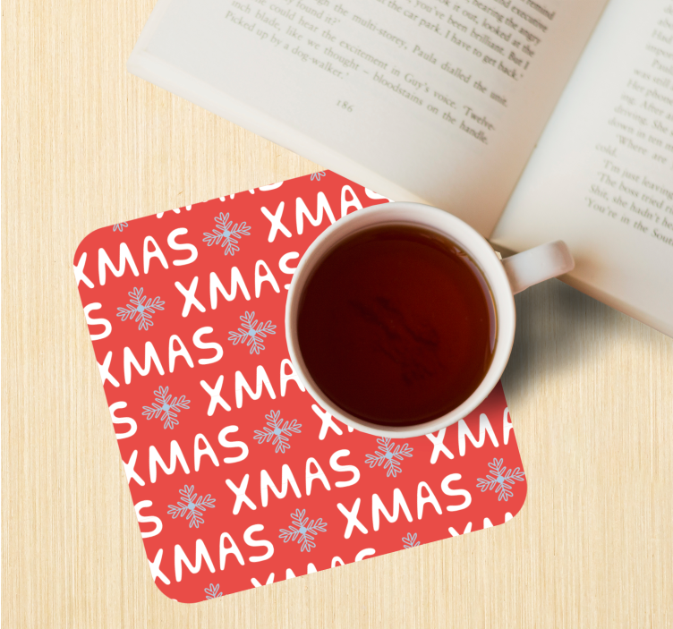 Christmas coasters with festive holiday design - TenStickers