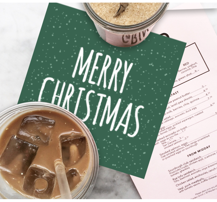 Christmas coasters with festive snowflake design - TenStickers