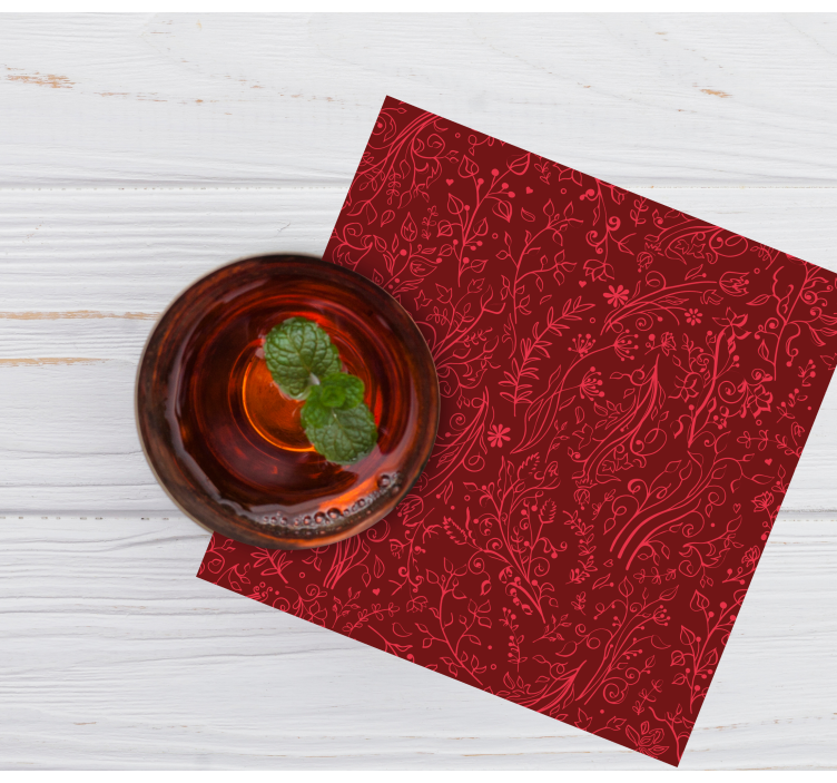 Floral Patterned Background texture coasters - TenStickers
