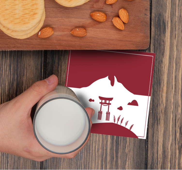 Geek coasters mountain torii gate - TenStickers