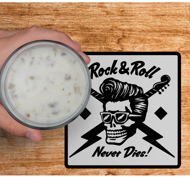 Geek coasters skull with sunglasses and guitars - TenStickers