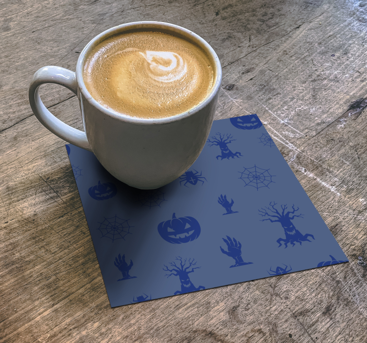 Halloween coaster spooky shadows design - TenStickers
