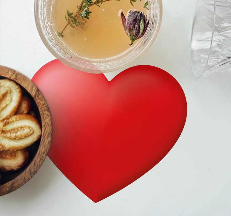 Heart shaped coaster wedding coaster - TenStickers