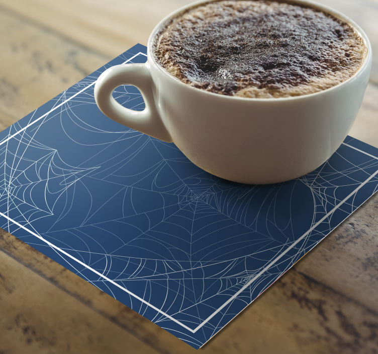 Intricate Web Pattern Halloween coaster - TenStickers