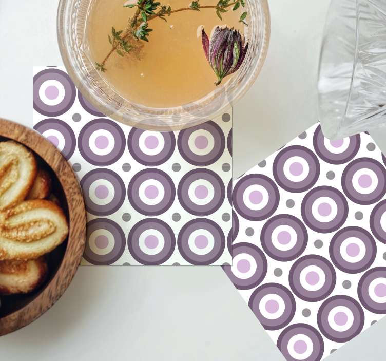 Lilac 70s style more coasters - TenStickers