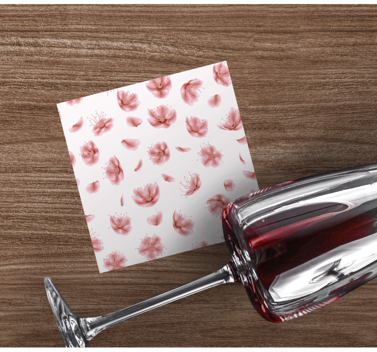 Modern coasters floral blossom design - TenStickers
