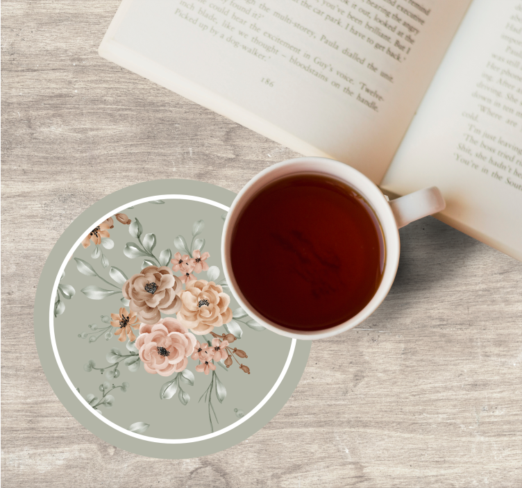 Modern coasters floral elegance design - TenStickers