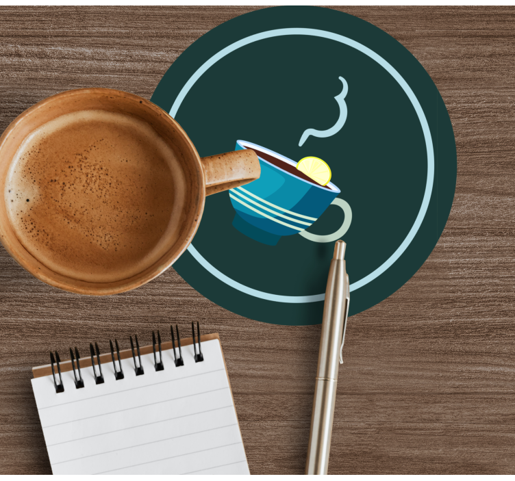 Modern coasters for stylish tea cups - TenStickers