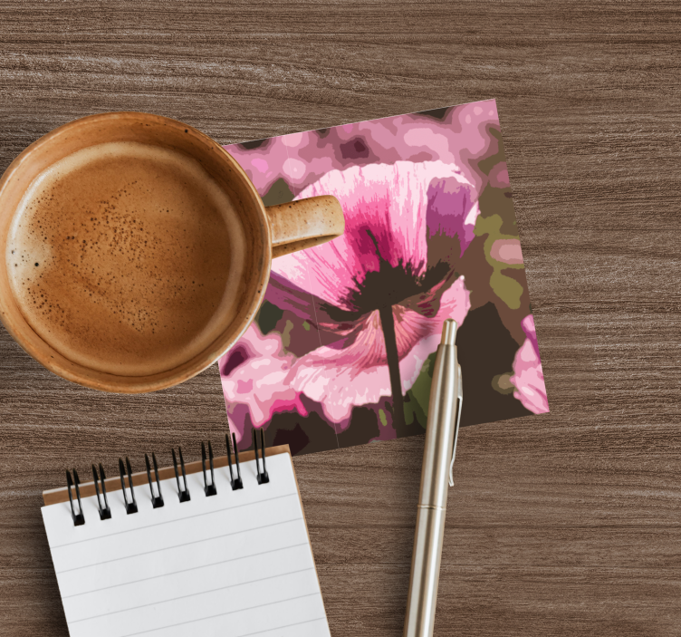 Modern coasters with luminous floral design - TenStickers