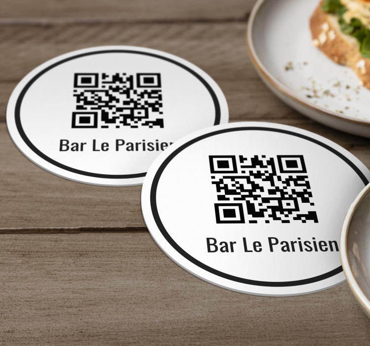 Customised QR code coasters - TenStickers