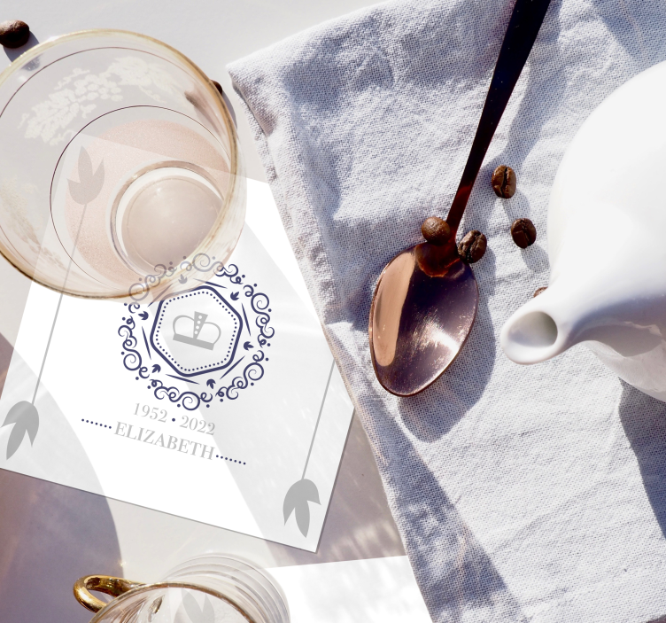 Platinum Jubilee personalized coasters - TenStickers