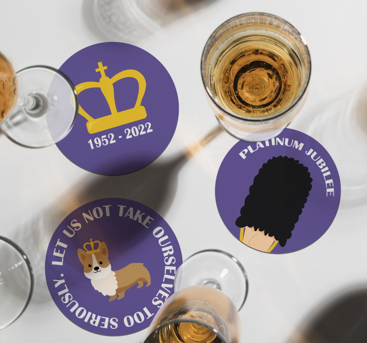 Queens Jubilee more coasters - TenStickers