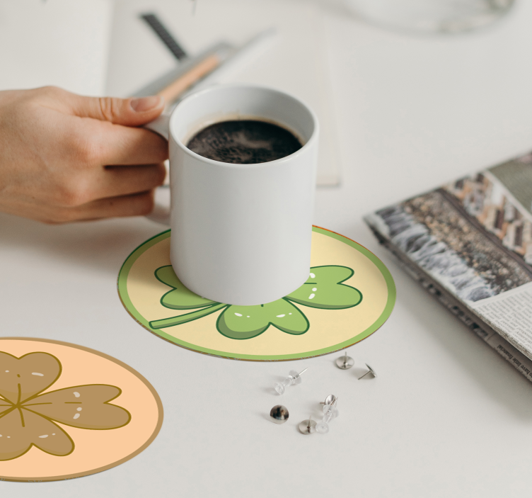 Shamrock St Patrick's day more coasters - TenStickers