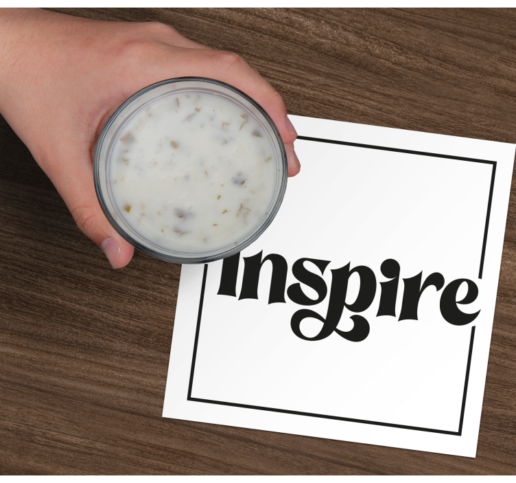 Text coasters bold inspire typography - TenStickers