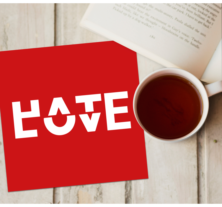 Text coasters bold typography design - TenStickers