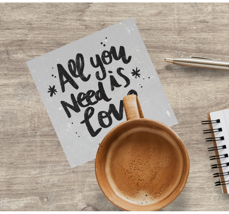 Text coasters inspirational quote art - TenStickers