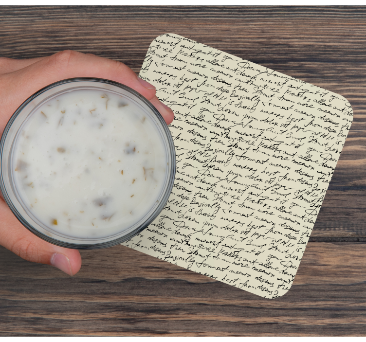 Text coasters with elegant script designs - TenStickers