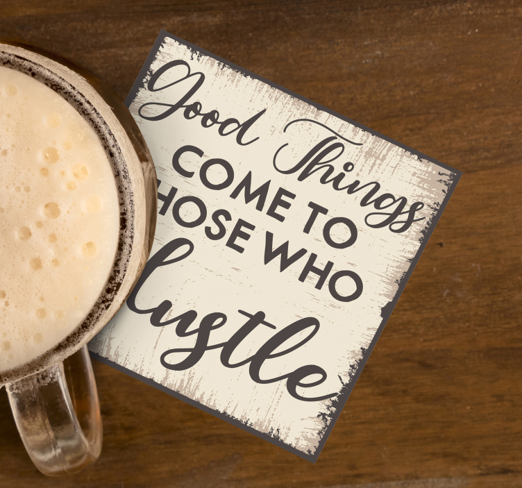Text coasters with inspirational quote design - TenStickers