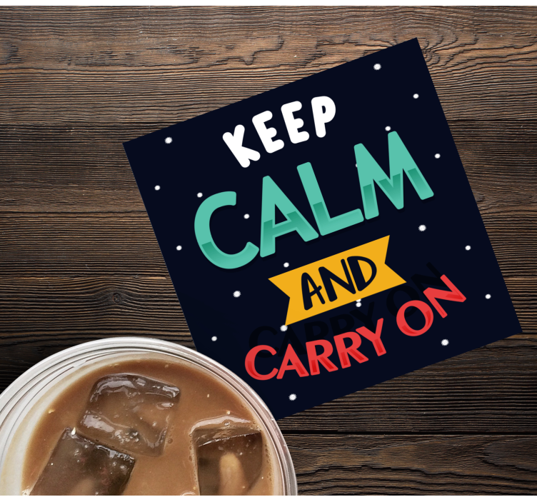 Text coasters with motivational phrase typography - TenStickers