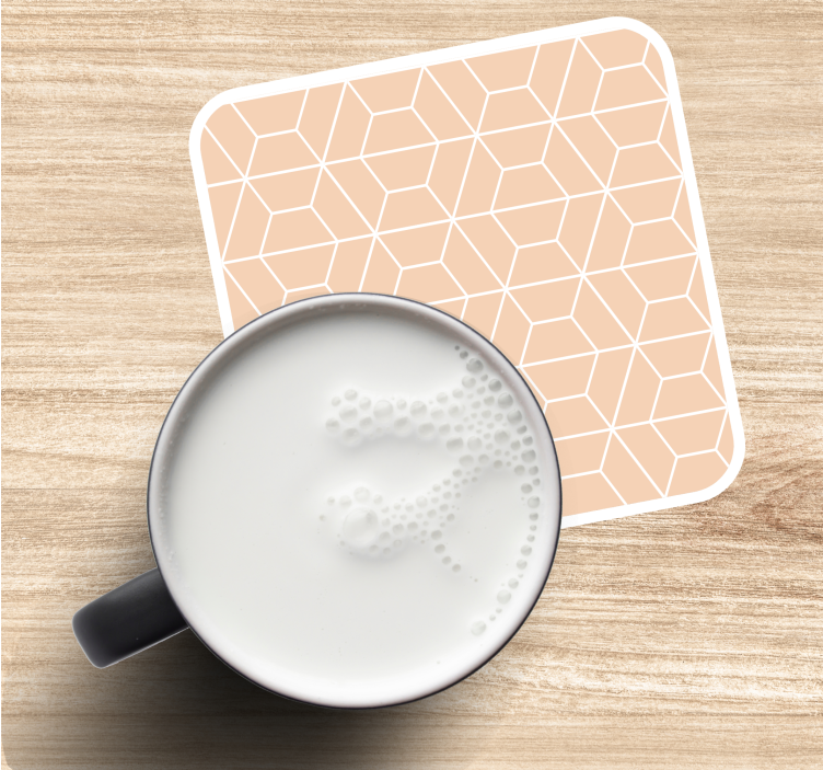 Texture coasters geometric hexagonal design - TenStickers