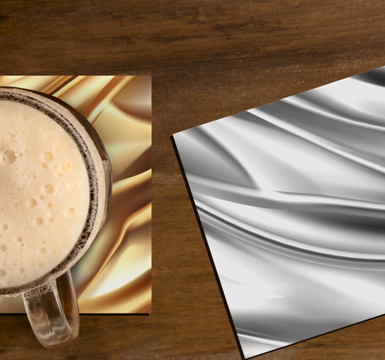 Texture coasters lustrous metallic waves - TenStickers