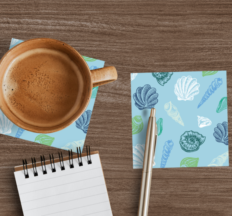 Texture coasters seashell patterns design - TenStickers