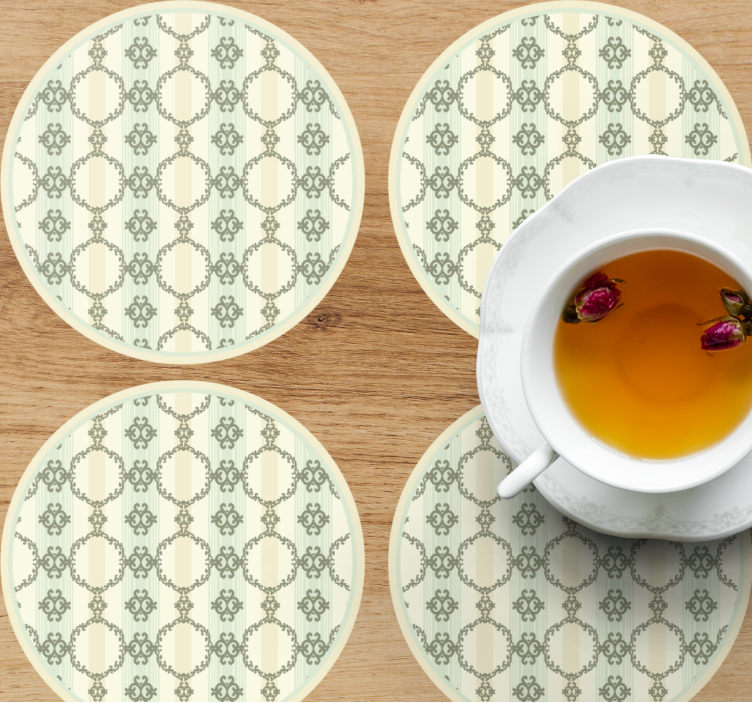 Texture coasters with detailed round designs - TenStickers